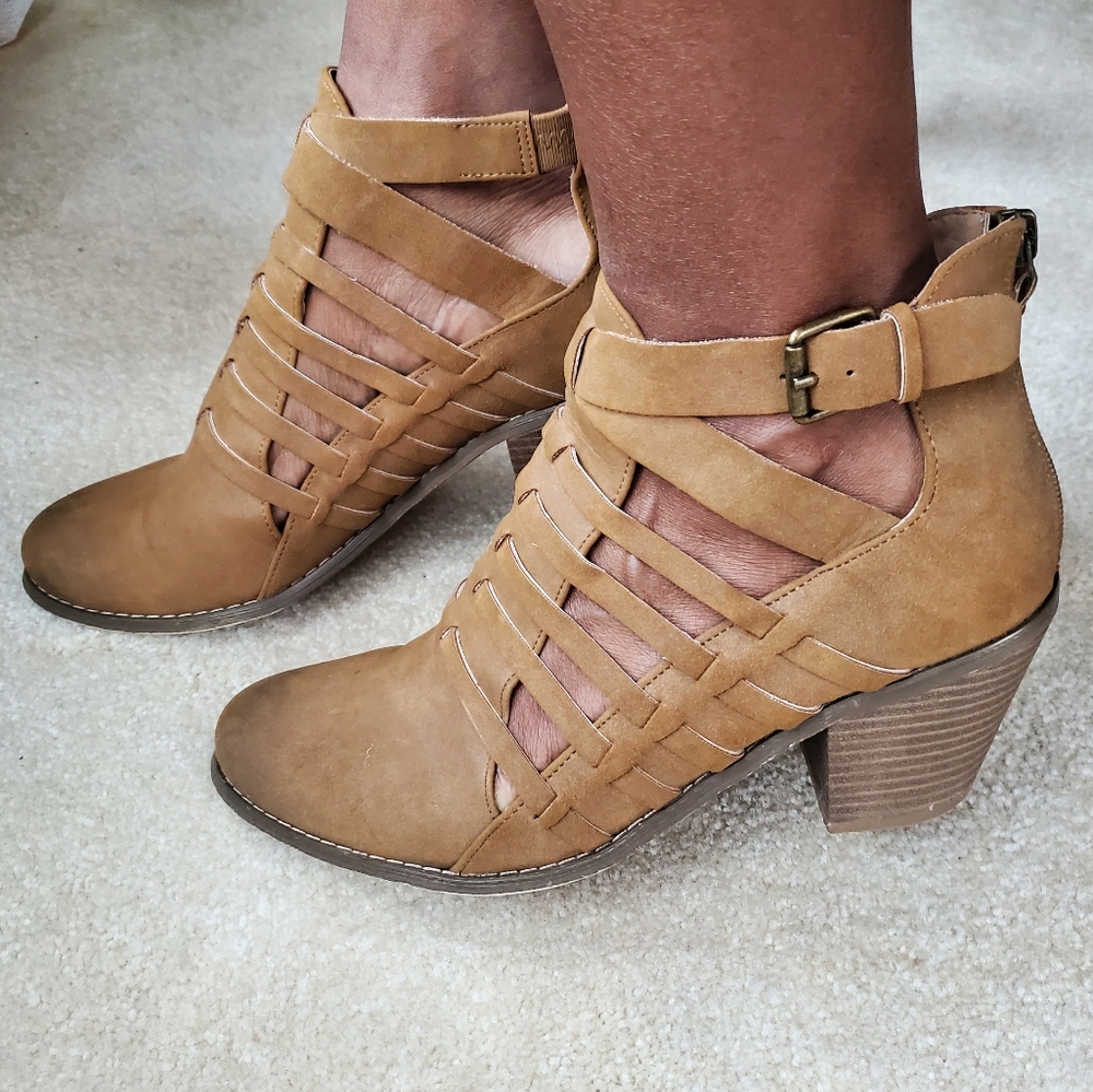 G By Guess Brown Gia Cutout Bootie - image 1